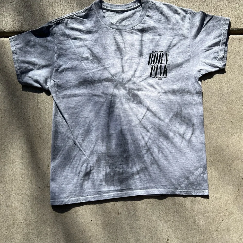 BlackPink - Born Pink World Tour - Gray Tie-Dye T-Shirt Size L - Picture 4 of 8